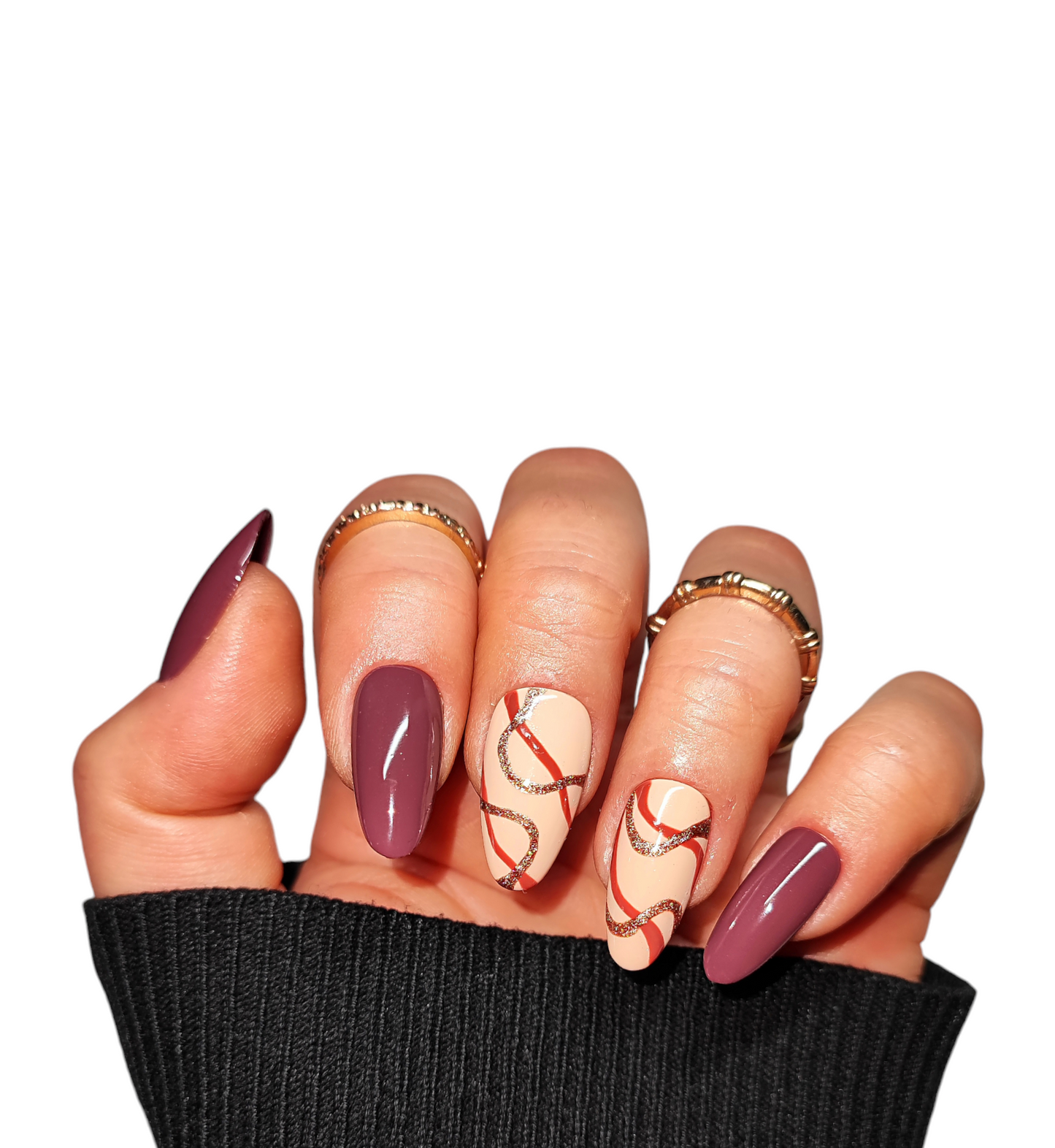 Berry Nägel – Elegante Press Ons in Beerenfarbe | MEVANAILS