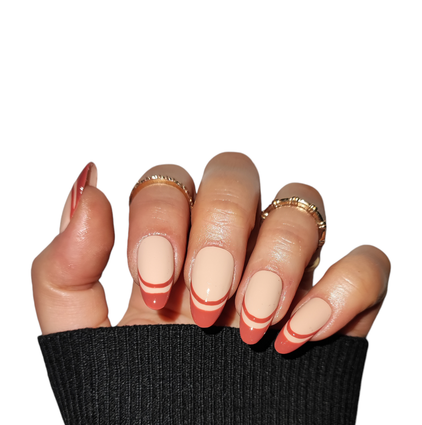 French Nägel Braun – Elegante Press Ons | MEVANAILS