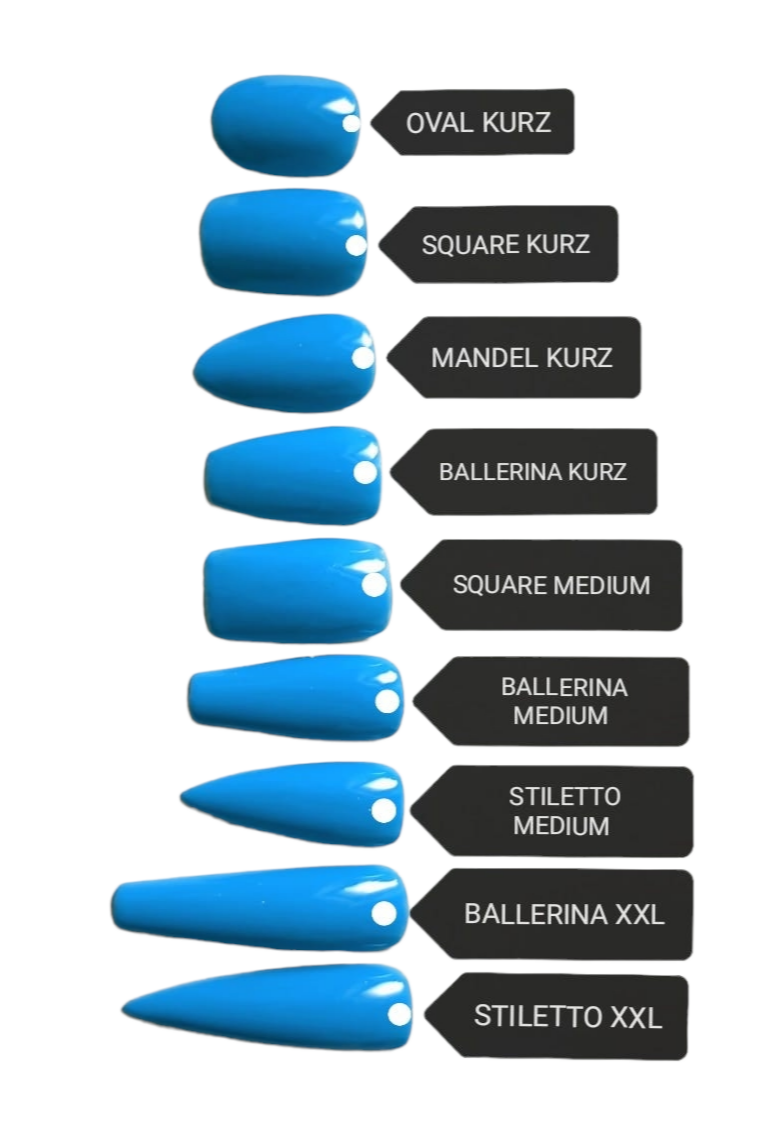 Blaue Queen – Royalblaue Press On Nägel mit Glanz | MEVANAILS