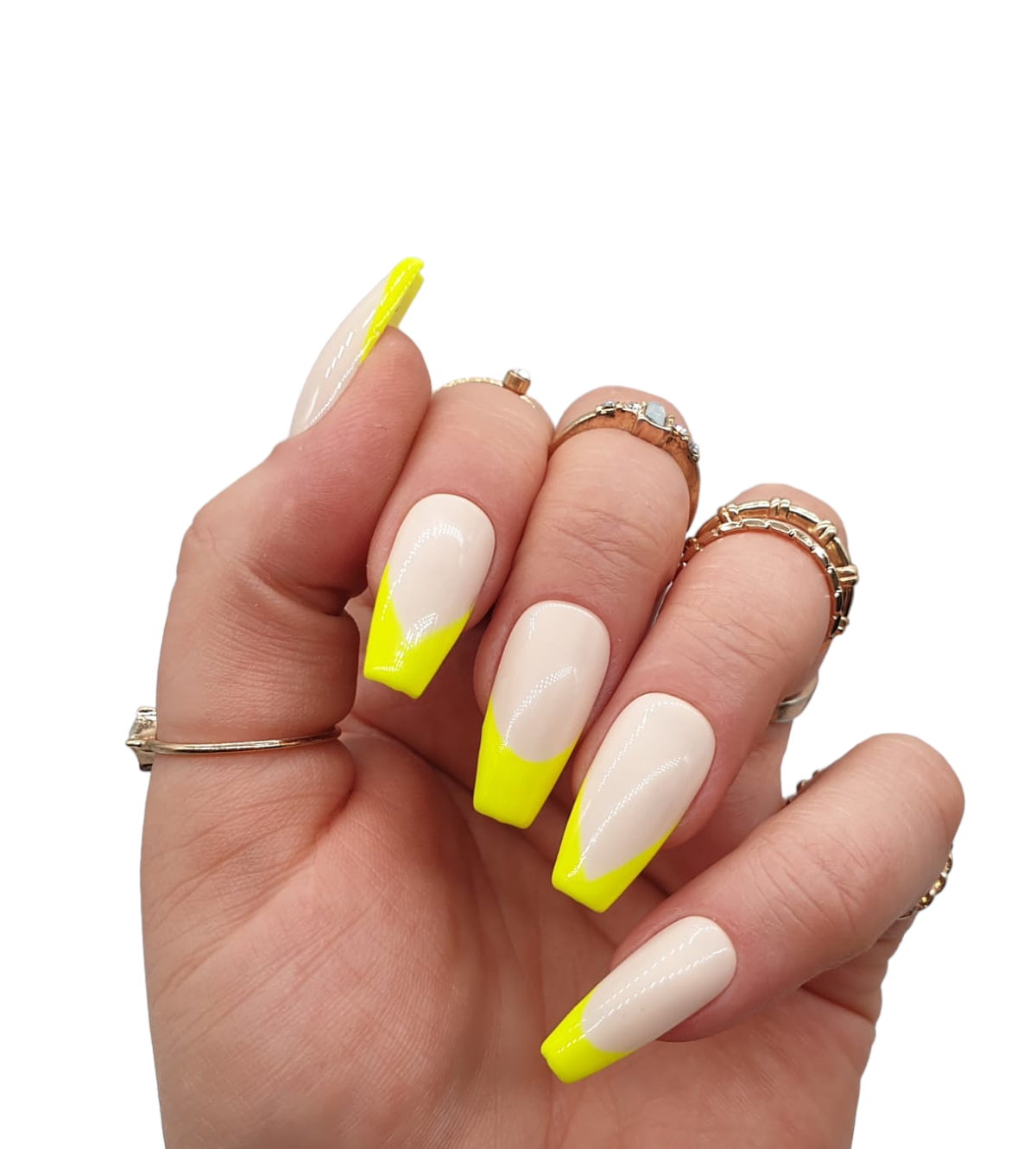 Press On Nails Neon French