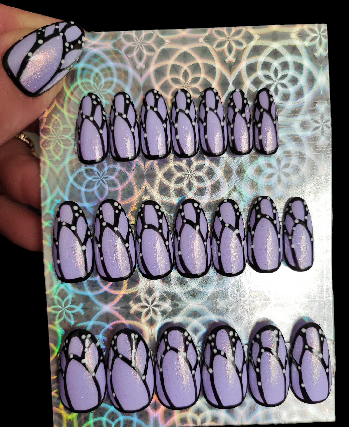 Sommer Glitter Lila – Funkelnde Press On Nägel | MEVANAILS