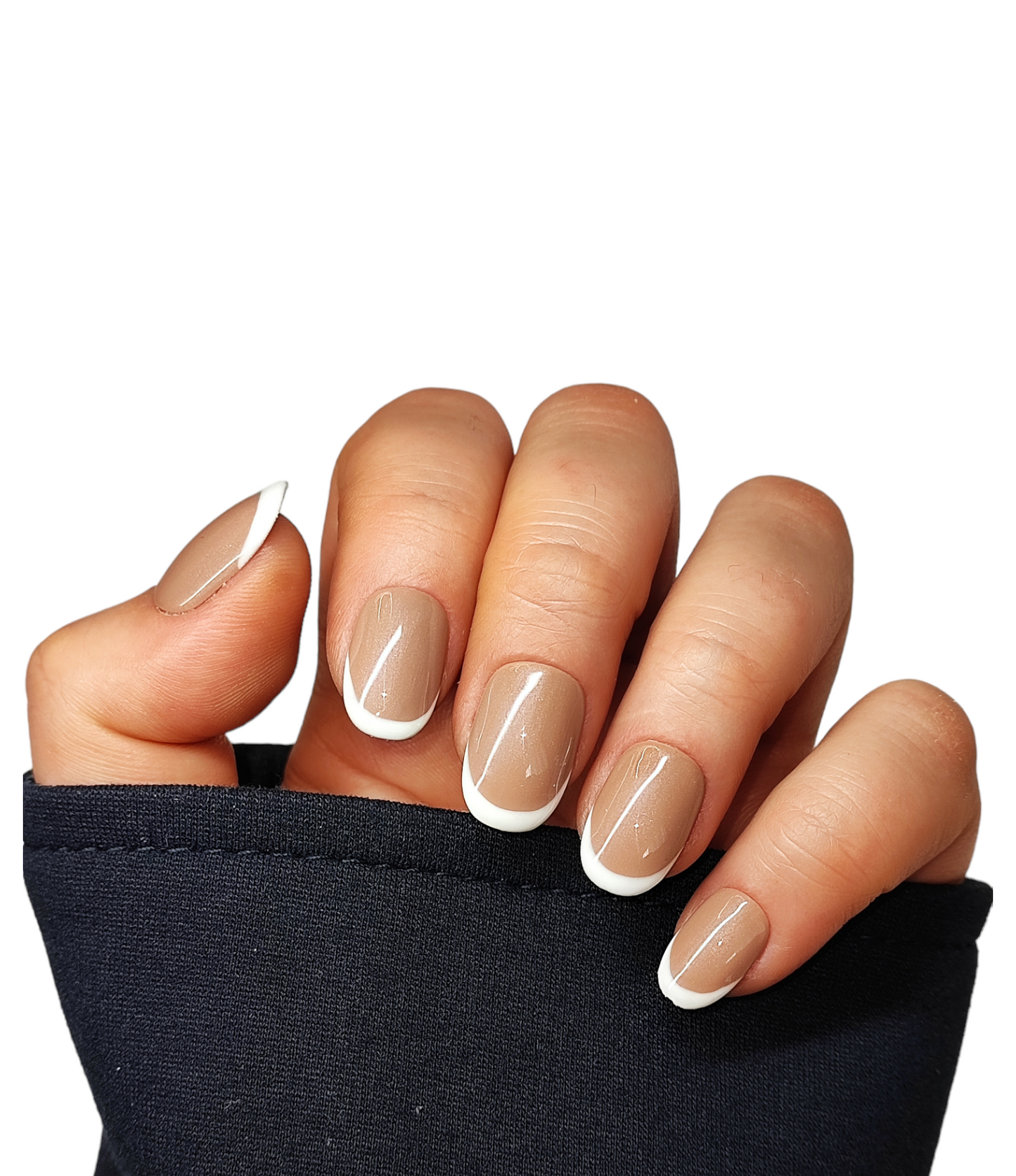 Kaffee French – Press On Nägel im braunen French-Look | MEVANAILS