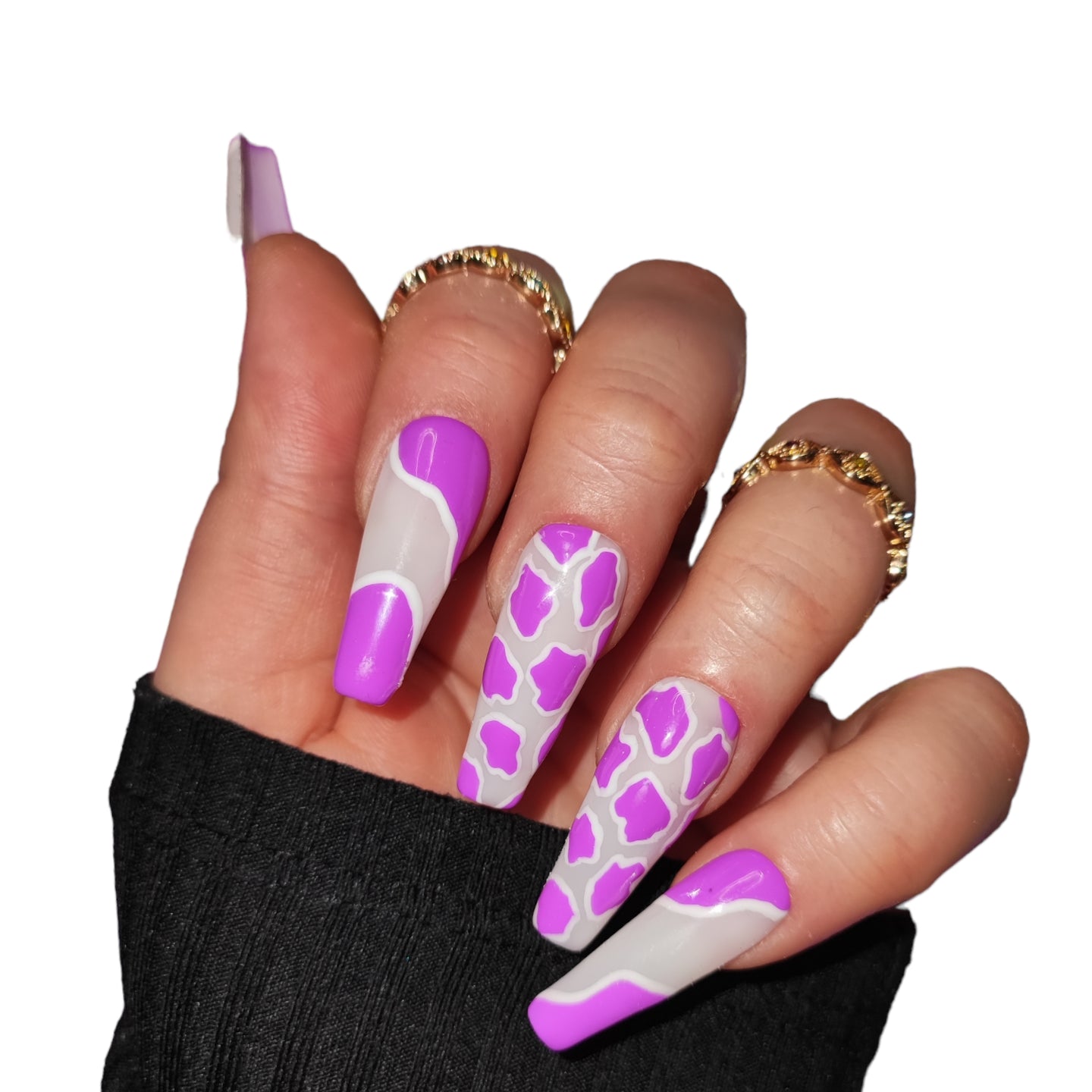 Lila Neon Press On Nägel – Cooler Trendlook | MEVANAILS