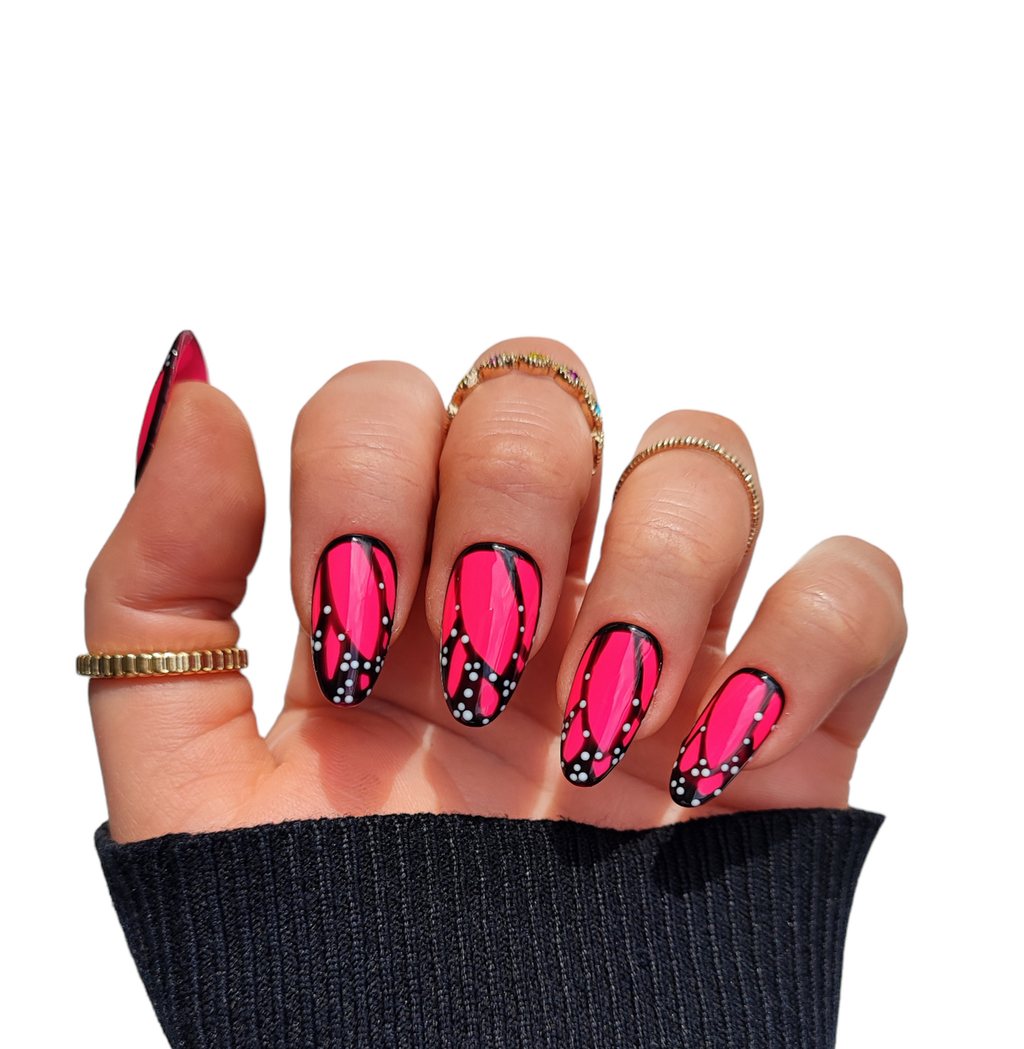 Sommer Neon Pink – Leuchtende Press On Nägel | MEVANAILS
