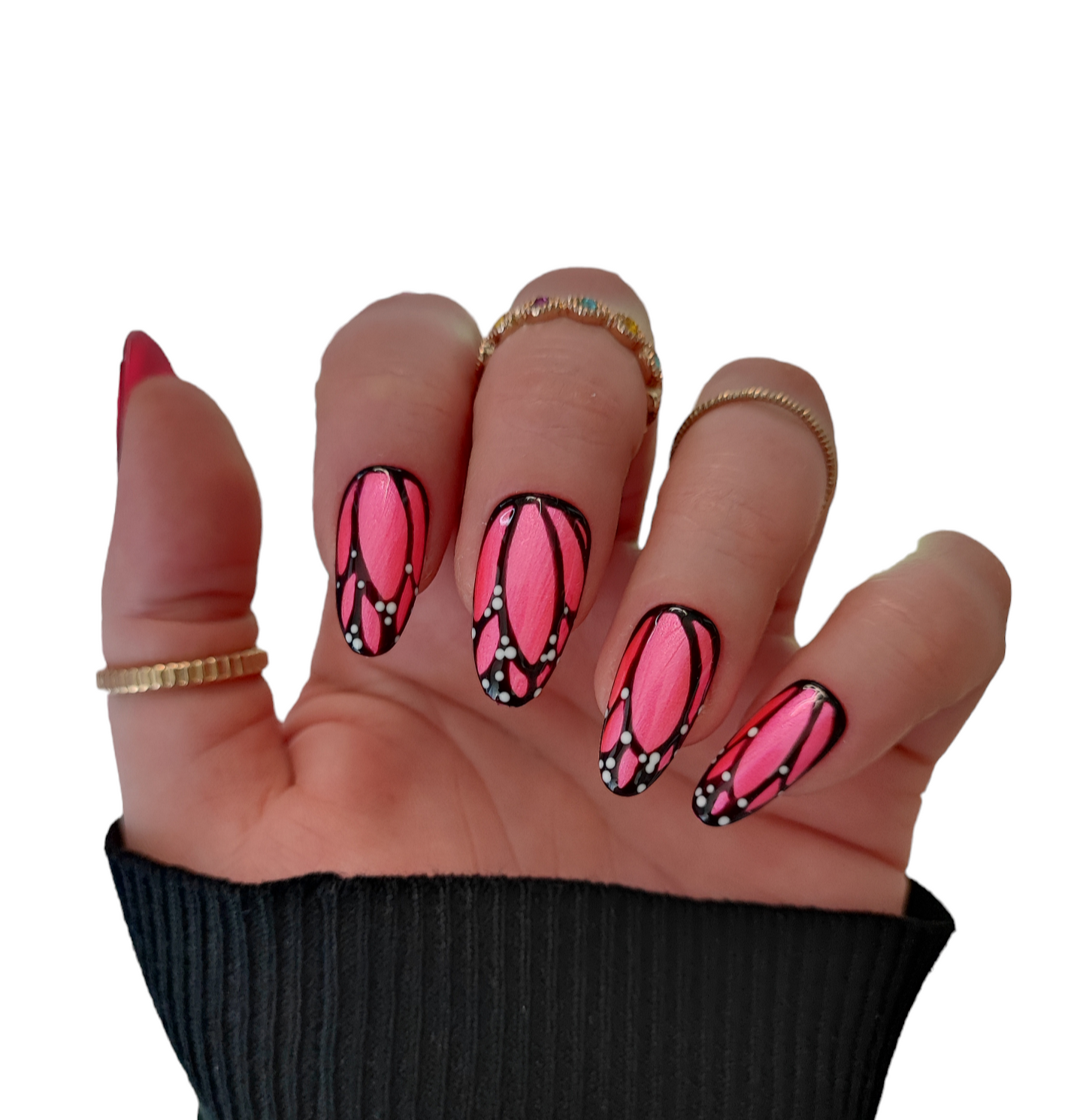 Sommer Pink Metallic – Glänzende Press On Nägel | MEVANAILS