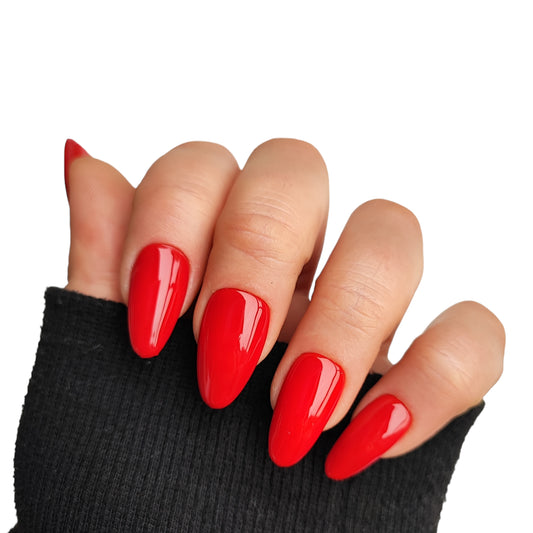Press On Nails Lady in Red – Rote Gel-Nägel in Studioqualität von MEVANAILS