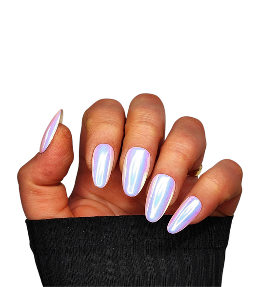 Press On Nails Mirror Aurora – Glänzende Chromnägel zum Aufkleben | MEVANAILS